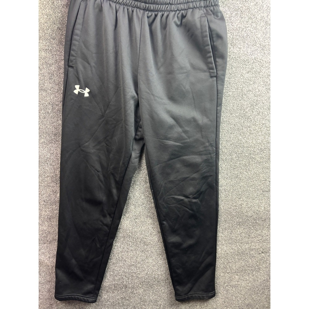 Under Armour Sweatpants Mens Large Black Fleece Lined Tapered Joggers 67383